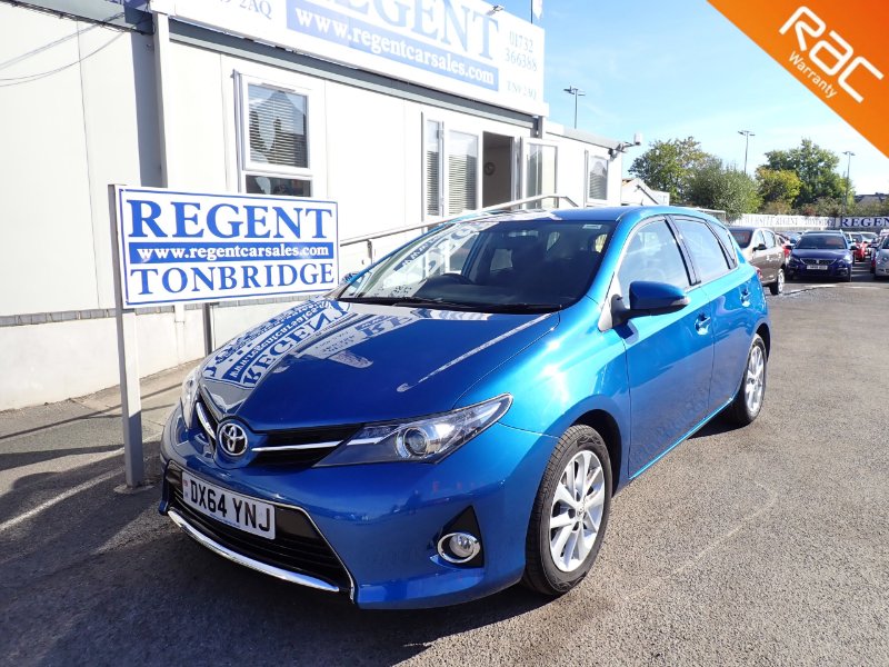 Blue 2014 Toyota Auris 1.6 V-Matic Icon Hatchback 5dr Petrol Manual Euro 5 132 ps in Tonbridge